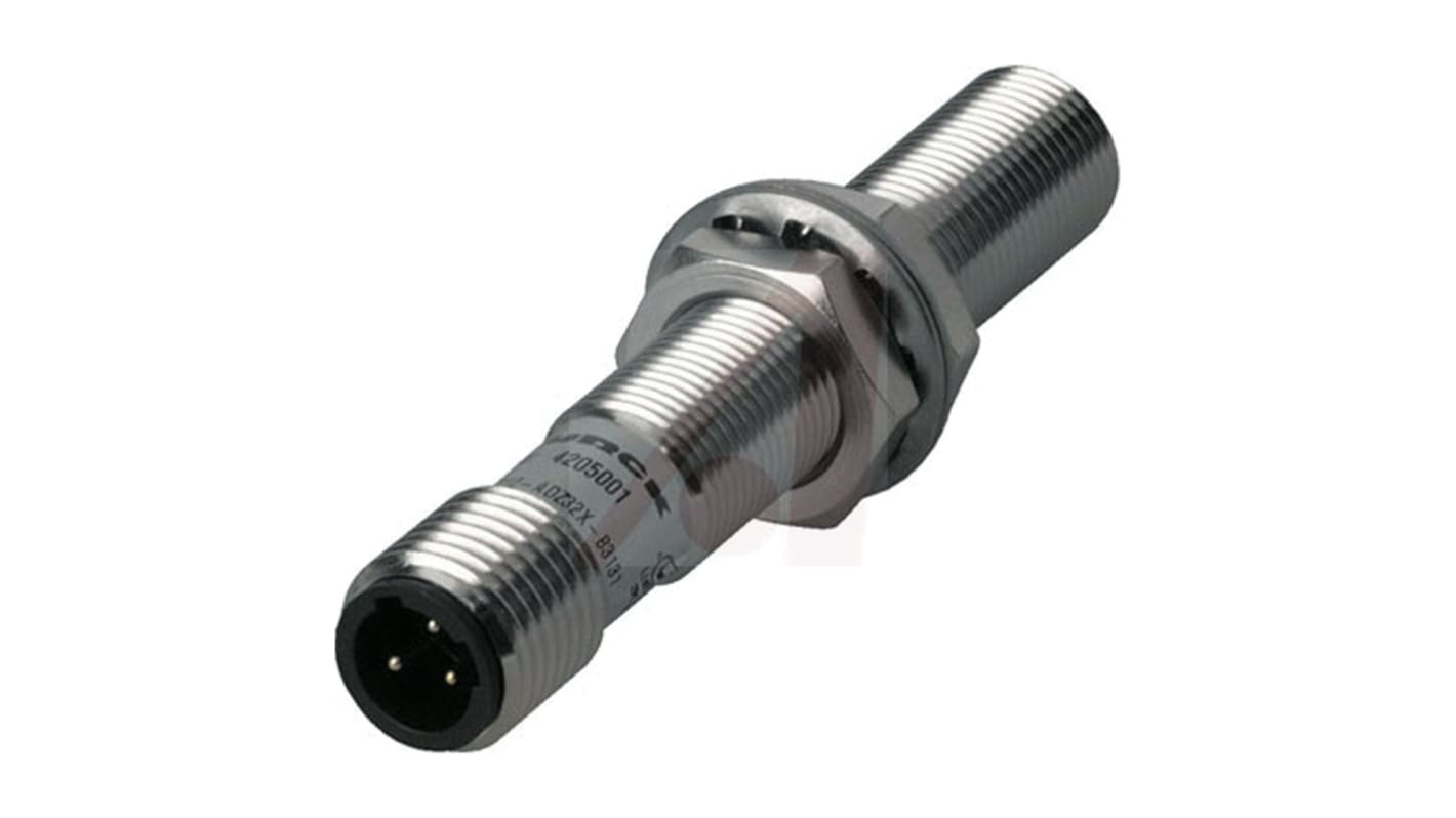 Sensore di prossimità cilindrico M12 Turck Bi4-G12-ADZ32X-B3131, rilevamento a 4 mm, alimentazione 10-300 V c.c., grado di protezione IP67.