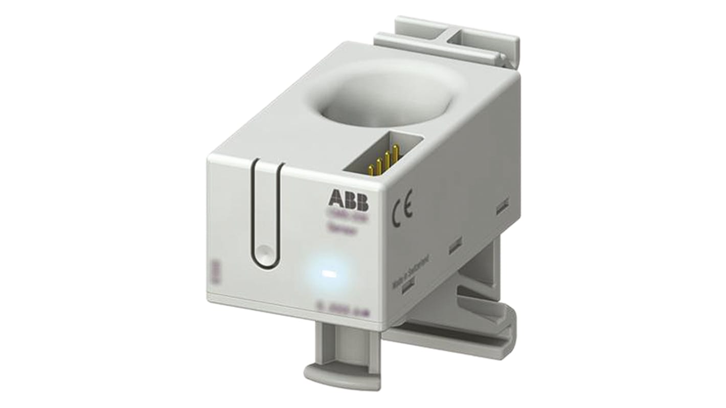 Trasformatore di corrente ABB 2CCA880132R0001 CMS-200DR, ingresso 160A, montaggio su guida DIN, dimensioni 43.2x50.1x50.1mm.