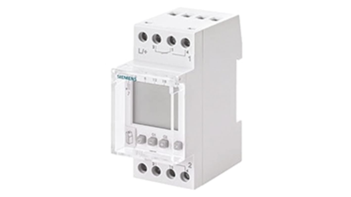 Siemens 7LF4522-2, temporizzatore digitale SPDT 2 canali per guida DIN, 24 V, dimensioni 83 mm x 70 mm.