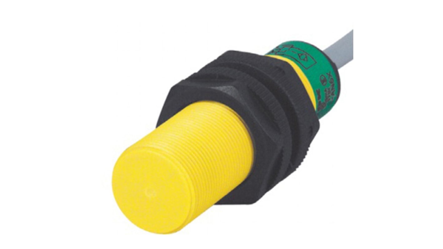 Sensore di prossimità cilindrico PNP Turck Ni8-S18-AP6X, M18 x 1, rilevamento 8 mm, IP67, -25/+70 °C, montaggio non a filo.