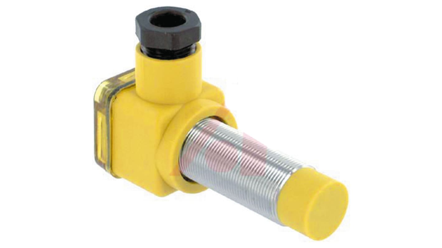 Sensore di prossimità Turck NI10-G18SK-AP6X2, cilindrico PNP M18, rilevamento 10 mm, IP67, montaggio non a filo.