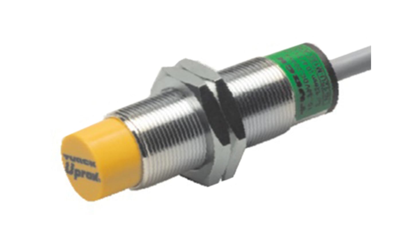 Sensore di prossimità cilindrico PNP Turck NI14-M18-VP4X, M18 x 1, rilevamento 14 mm, IP67, -25 a +70 °C.