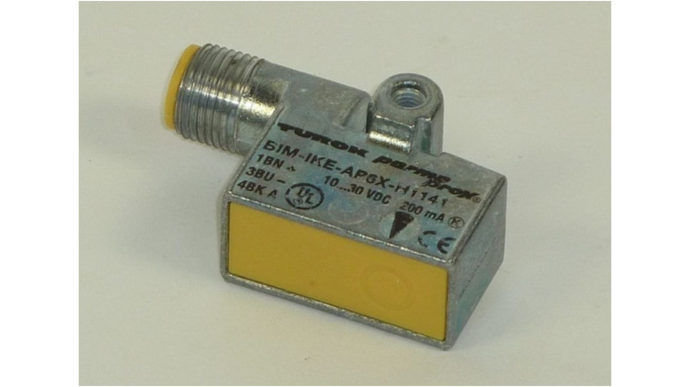 Sensore di prossimità PNP Turck BIM-IKE-AP6X-H1141, induttivo, IP67, 10-30 V c.c., dimensioni 44x14.6x28 mm.