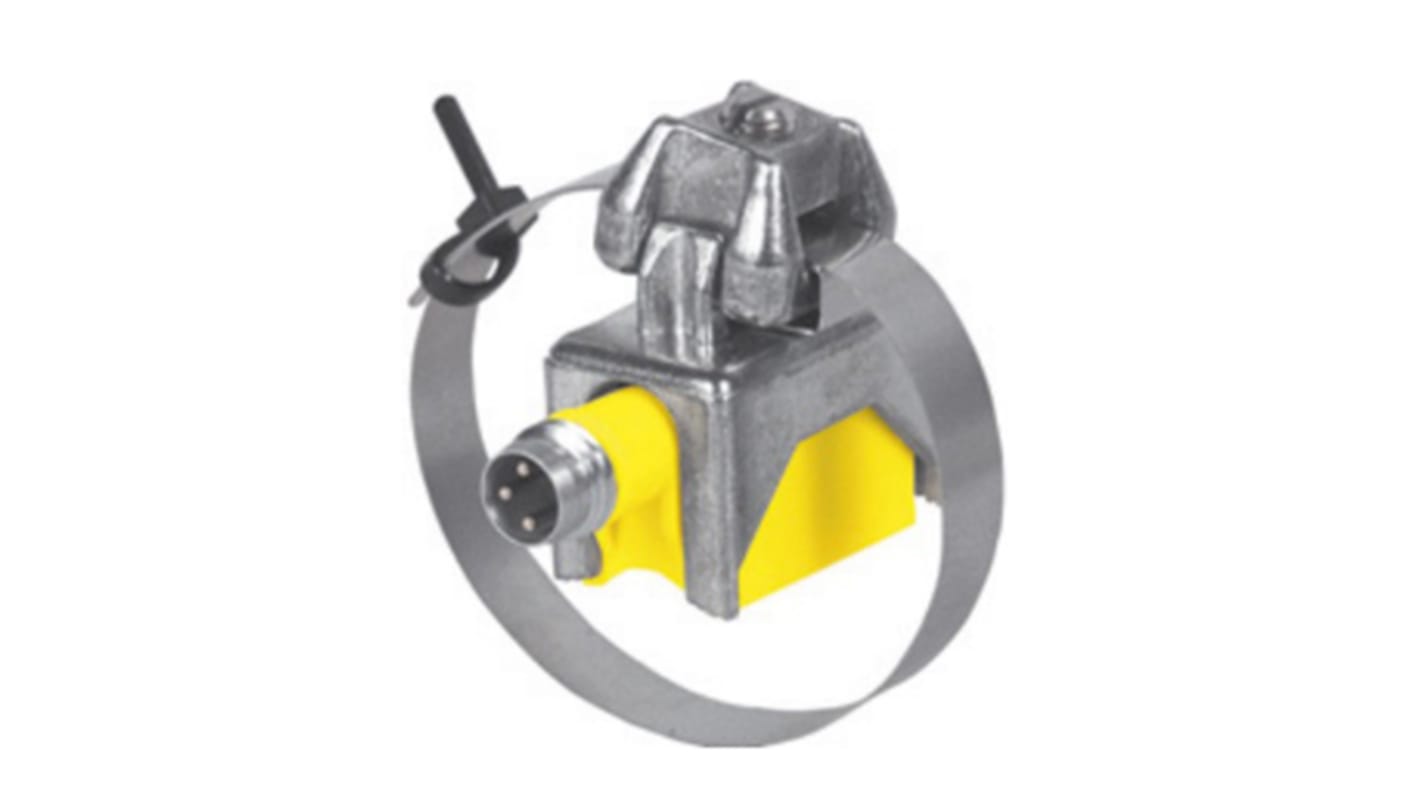 Sensore di prossimità PNP Turck BIM-KST-AP6X-V1131 W/CLAMP, IP67, alimentazione 10-30 V c.c., montaggio a filo, per cilindri 8-80 mm.