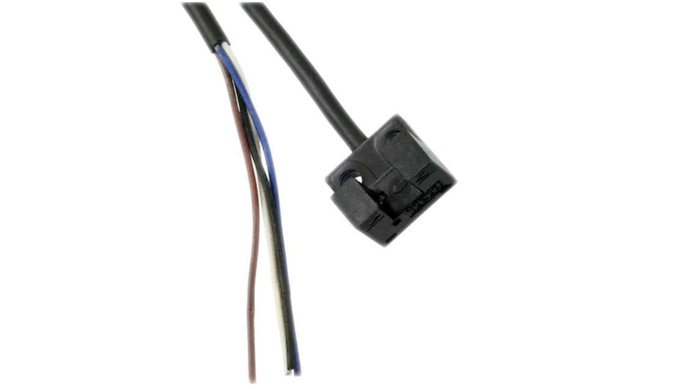 Omron EE-SX951-W 1M, sensore fotoelettrico rettangolare a fascio diretto, rilevamento 5 mm, uscita NPN, precablato 1 m.
