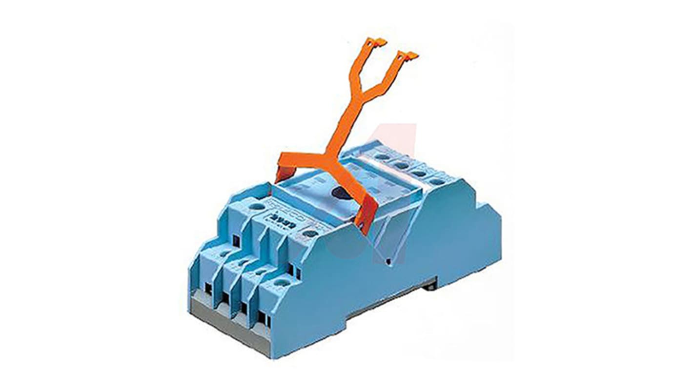 Zoccolo per relè Turck S4-J, connettore femmina per relè serie C4, montaggio su guida DIN, corrente nominale 10 A, tensione 250 V.