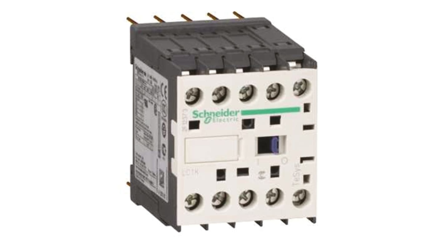 Contattore Schneider Electric LC1K06015M7, 3 poli 3NO, 6 A, 220 V c.a., dimensioni 45x58x57 mm, per controllo motori.