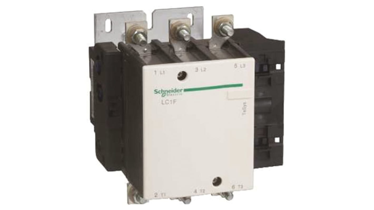 Contattore Schneider Electric LC1F150MD, 3 poli, 3 NO, corrente 150 A, tensione bobina 220 V c.c., dimensioni 170x163.5x171 mm.