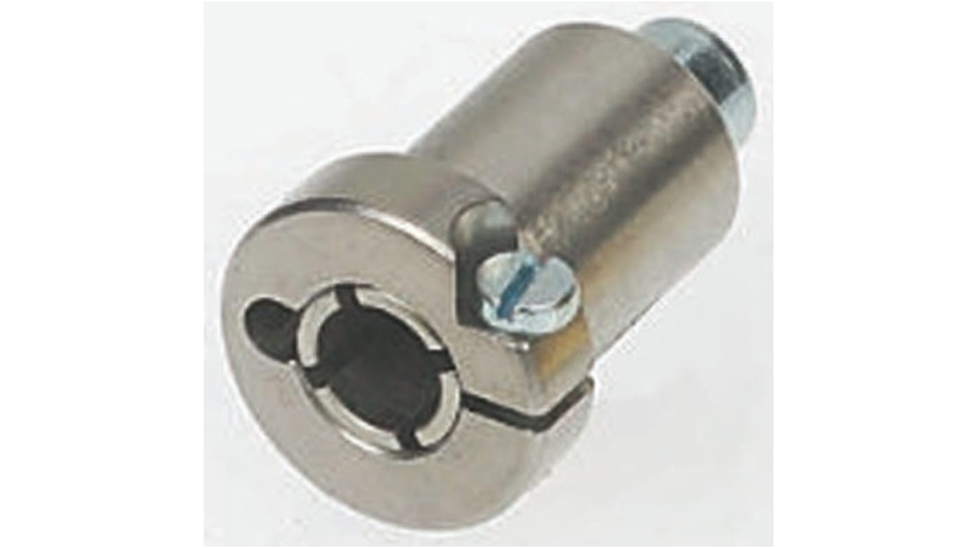 Baumer 110574, riduttore albero per encoder ad albero cavo, accoppiamento flessibile, riduzione diametro da 12 mm a 6 mm.