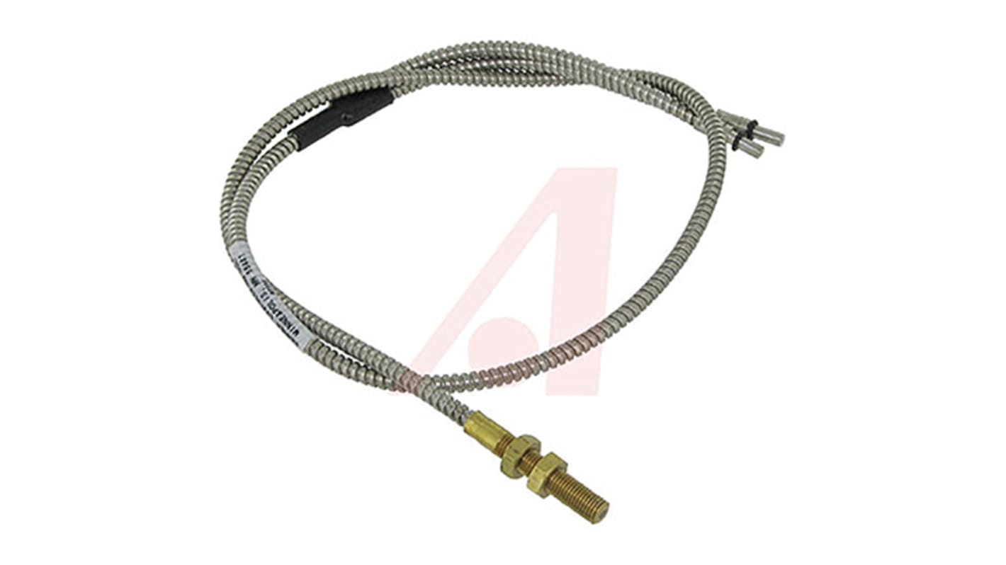 Sensore per fibre ottiche in vetro Banner BT23S, realizzato in acciaio inox, operante fino a 480 gradi Celsius.