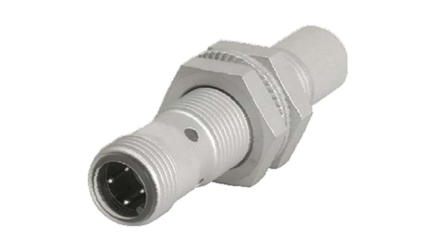Sensore di prossimità cilindrico PNP Turck NI10UMT12AP6xH1141/S1589, M12, rilevamento 10 mm, IP68, -30/+85 °C. Montaggio a filo.