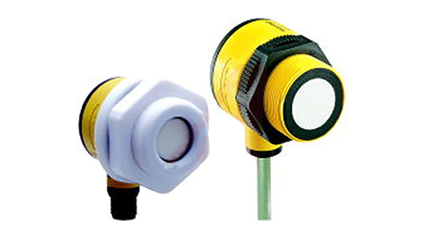 Sensore di prossimità cilindrico PNP Banner T30UUPAQ, ultrasuoni, gamma 150-1000 mm, IP67, alimentazione 15-24 V c.c.