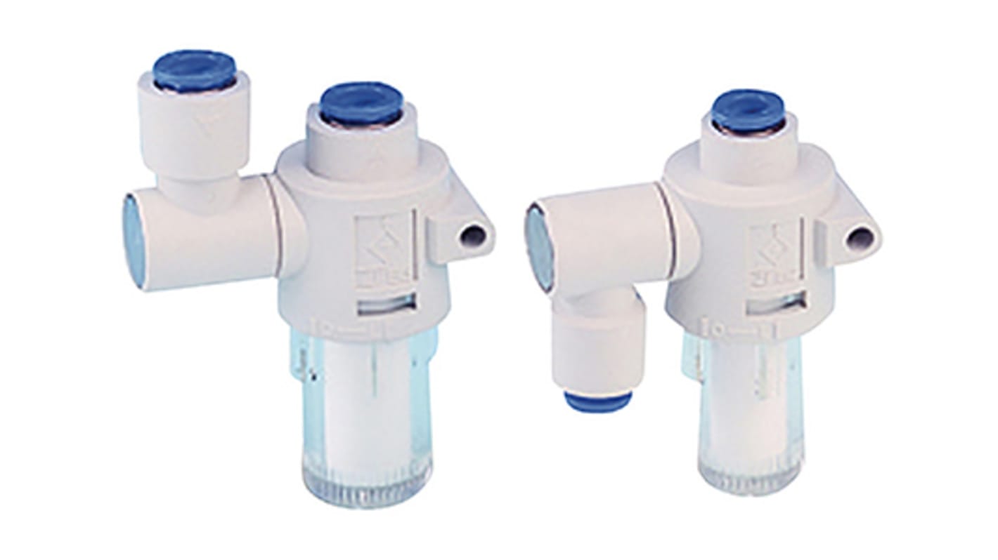 Filtro SMC ZFB300-08 per aspirapolvere, grado di filtrazione 30μm, portata 75L/min, raccordi ad innesto, facile sostituzione.