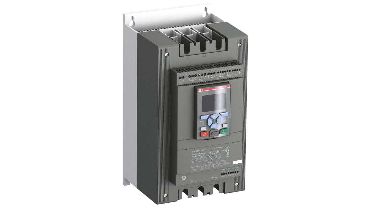 ABB 1SFA898110R7000, avviatore soft-start trifase 160 kW, tensione 208-600 V, dimensioni 199x235x377 mm, IP20.