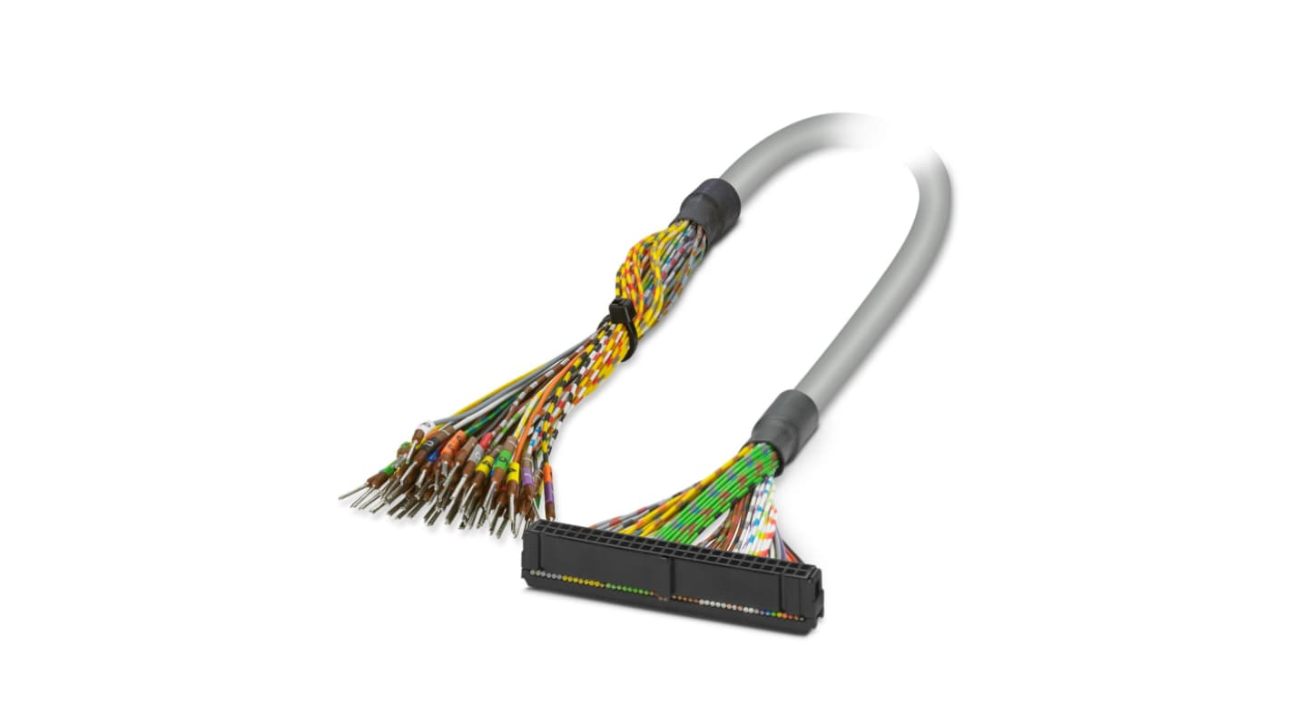 Cavo rotondo Phoenix Contact 2305907, serie CABLE-FLK50/OE, 8 m, con connettori a 50 posizioni per PLC.