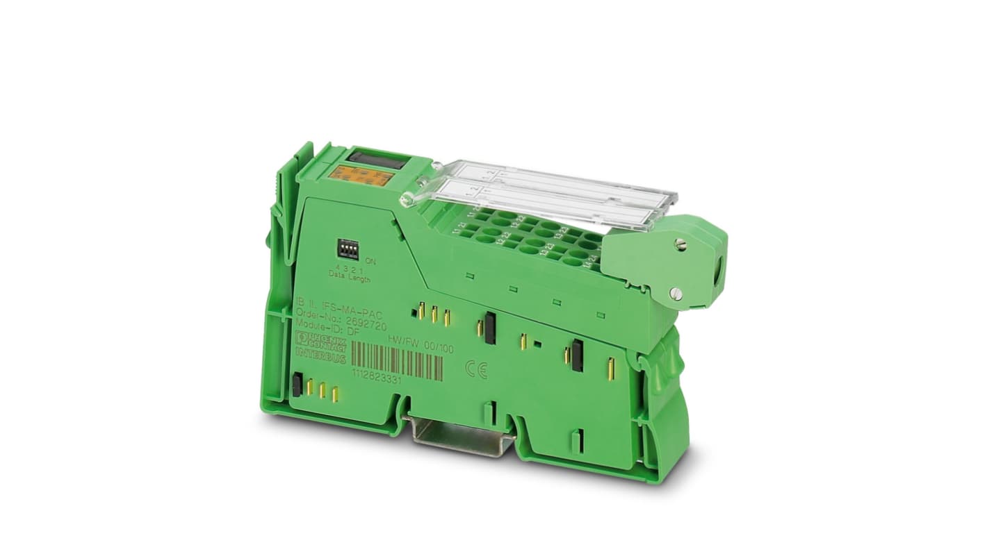 Modulo I/O Phoenix Contact 2692720, IB IL TEMP 2 RTD-XC-PAC, per sistema in linea, dimensioni 135 x 24.4 x 71.5 mm.