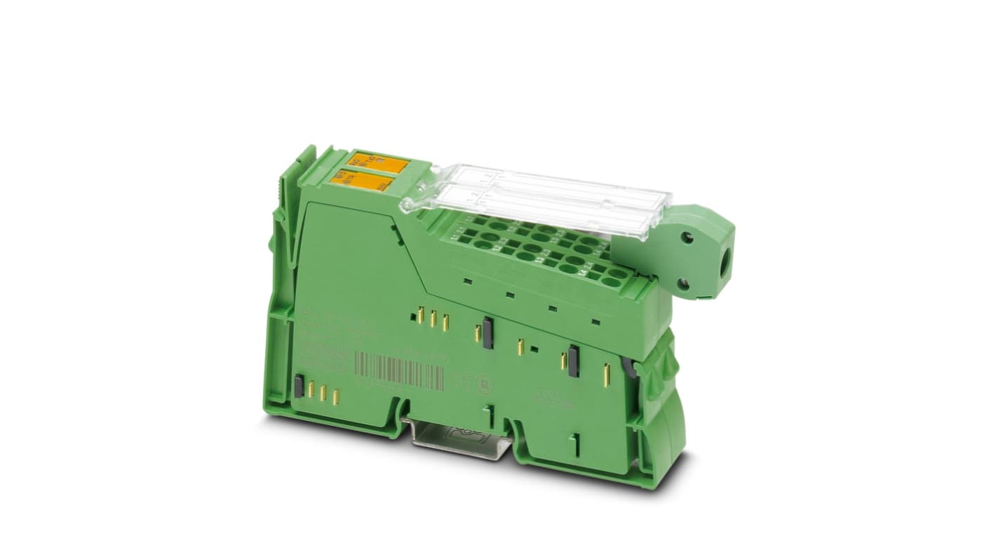 Modulo I/O Phoenix Contact 2861357 per PLC FX5, con 1 ingresso e uscita seriale RS-232, dimensioni 136.8 x 24.4 x 71.5 mm.