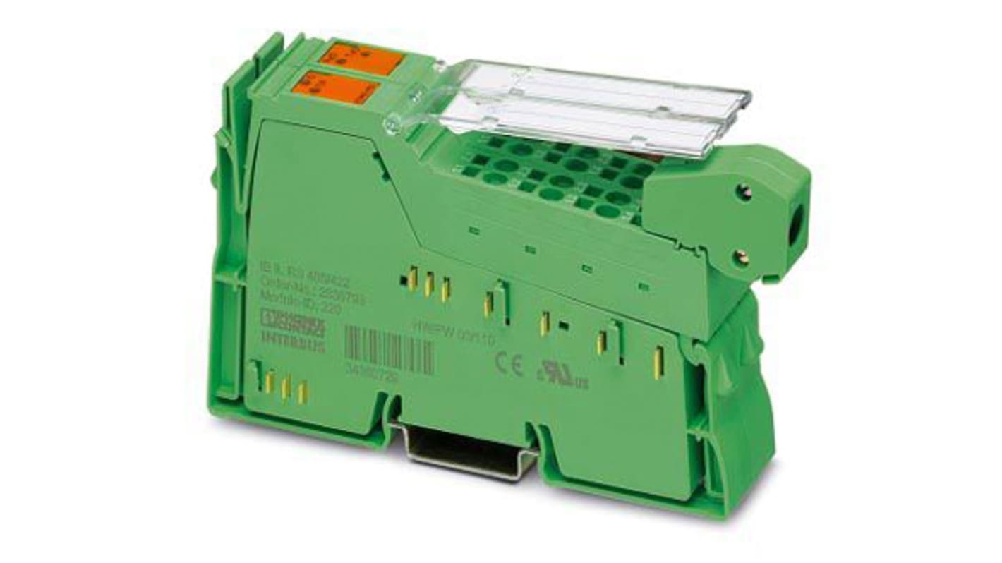 Modulo I/O PLC Phoenix Contact 2862097, con RS-485/422, 1 ingresso seriale, dimensioni 136.8 x 24.4 x 71.5 mm.