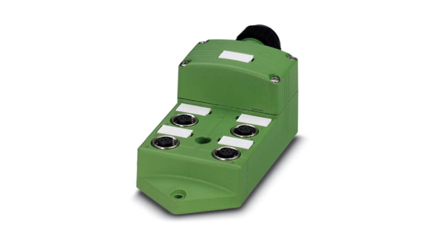 Scatola sensore/attuatore Phoenix Contact 1437258 M12-SPEEDCON femmina metallo, 4 porte, 5 posizioni, codifica A - Ideale per raggruppare segnali, flessibile e sicura.
