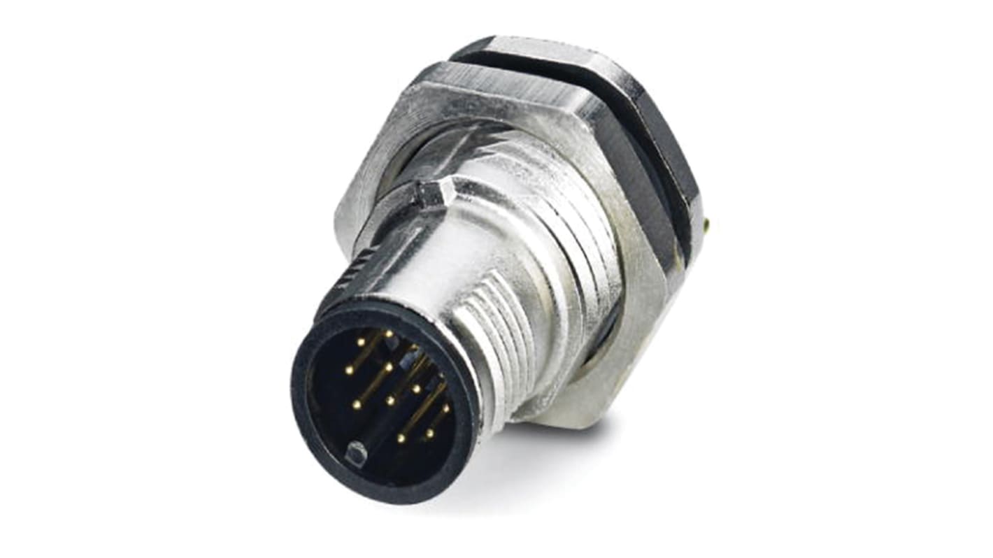 Connettore circolare M12 Phoenix Contact 1436783, 12 posizioni, SPEEDCON, schermato, montaggio posteriore/vite PG9. Ideale per sensori/attuatori.
