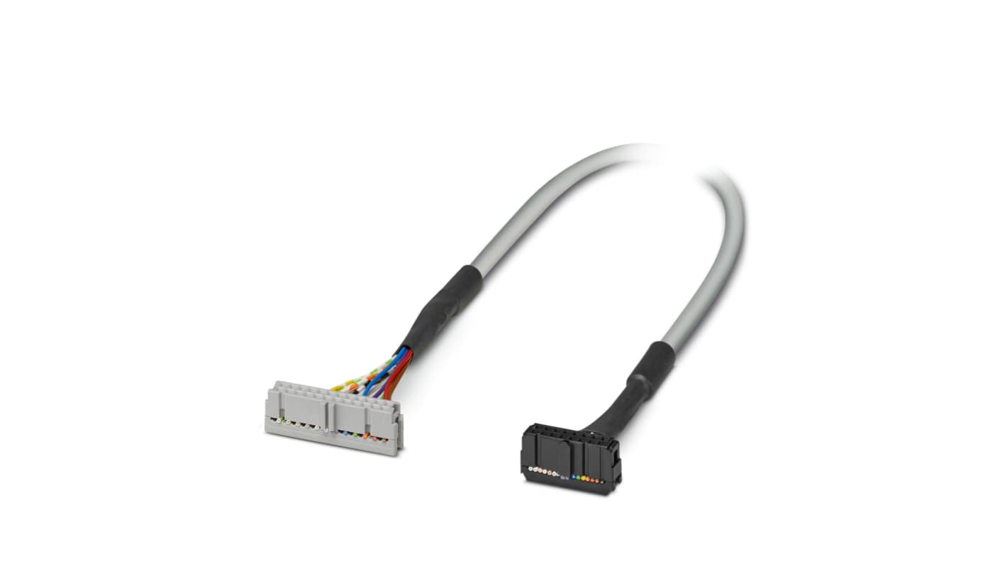 Cavo PLC Phoenix Contact 2305004 per Emerson DeltaV, rotondo, 4 m, con connettori IDC/FLK a 24 e 16 posizioni.