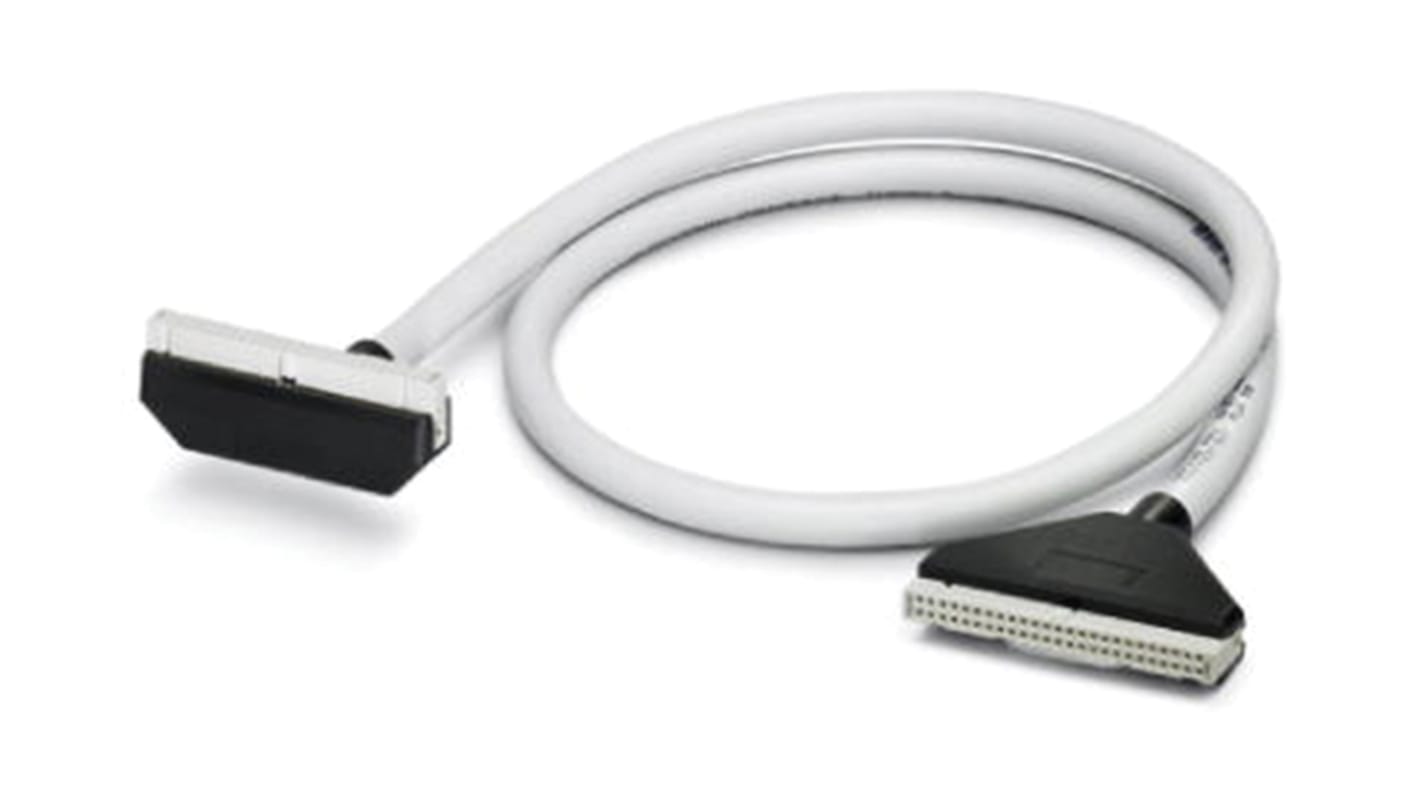 Cavo rotondo Phoenix Contact 2318907, lunghezza 3 m, con connettori IDC/FLK a 50 posizioni, uscite a 90 e 180 gradi.