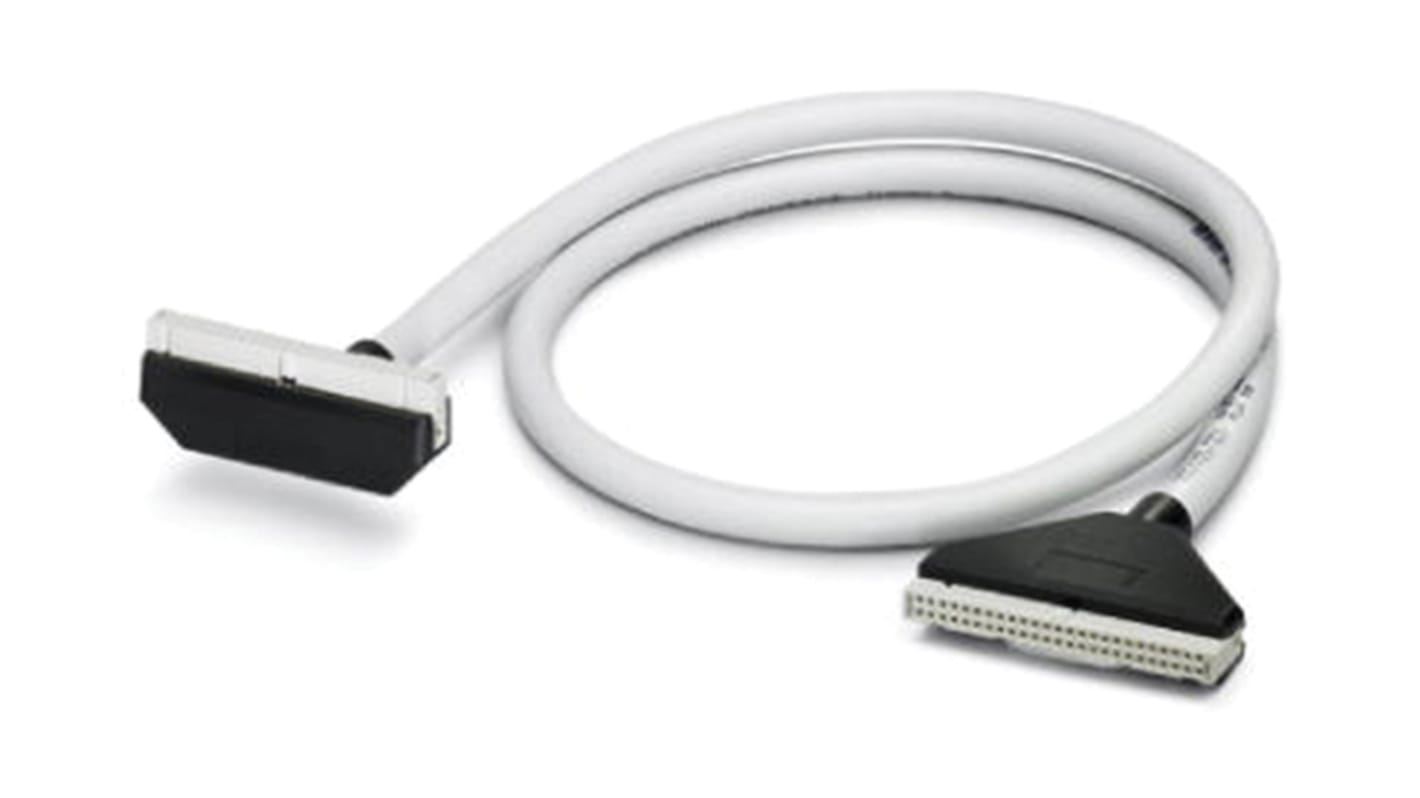 Cavo rotondo Phoenix Contact 2318897, lunghezza 2 m, con connettori IDC/FLK a 50 posizioni, uscite a 90 e 180 gradi.