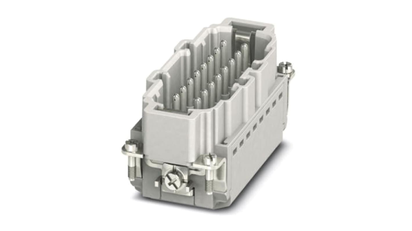 Inserto maschio HEAVYCON B16 16P+E 16A 500V Phoenix Contact - 1407732. Collegamento a innesto senza utensili, rapido e pratico per applicazioni tecniche.