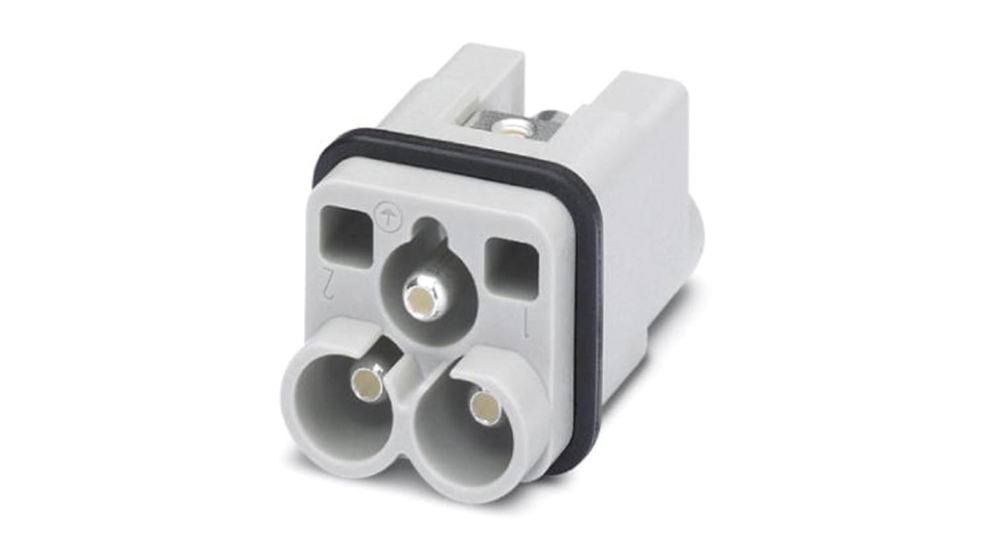 Inserto femmina serie HS2 HEAVYCON, 2+PE posizioni, connessione a vite assiale. Ideale per collegamenti industriali. Phoenix Contact - 1586277.