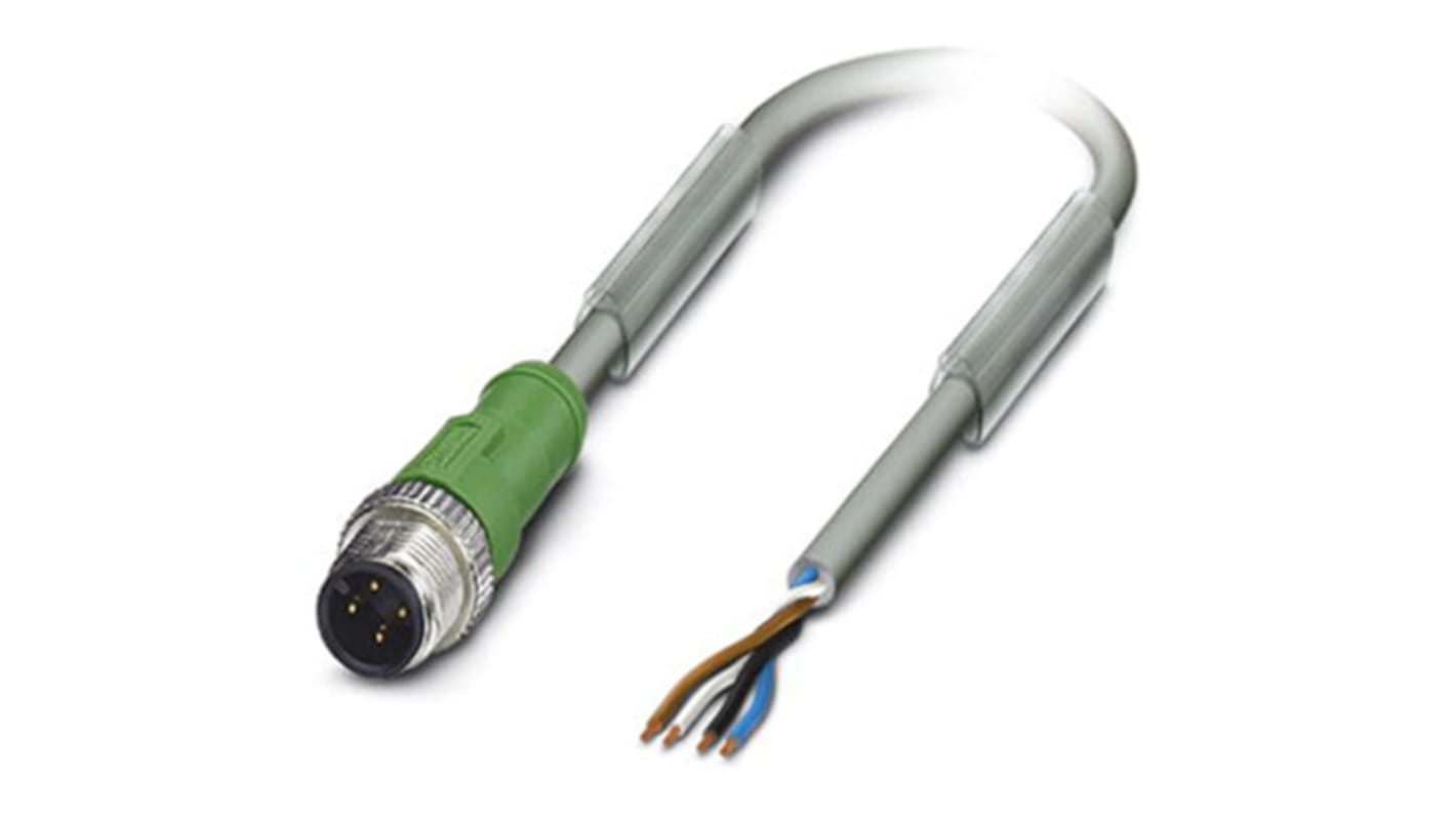 Cavo sensore/attuatore M12 Maschio 4 cond. Phoenix Contact 1457018 - Flessibile, resistente alle scintille di saldatura, 1.5m - Ideale per robot e catene portacavi.