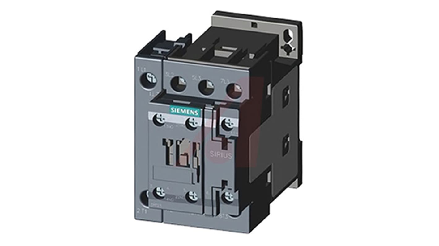 Contattore Siemens 3RT2326-1BB40, 4 poli, 15,5 A, bobina 24 V c.c., dimensioni 61x85x107 mm, 690 V c.a.