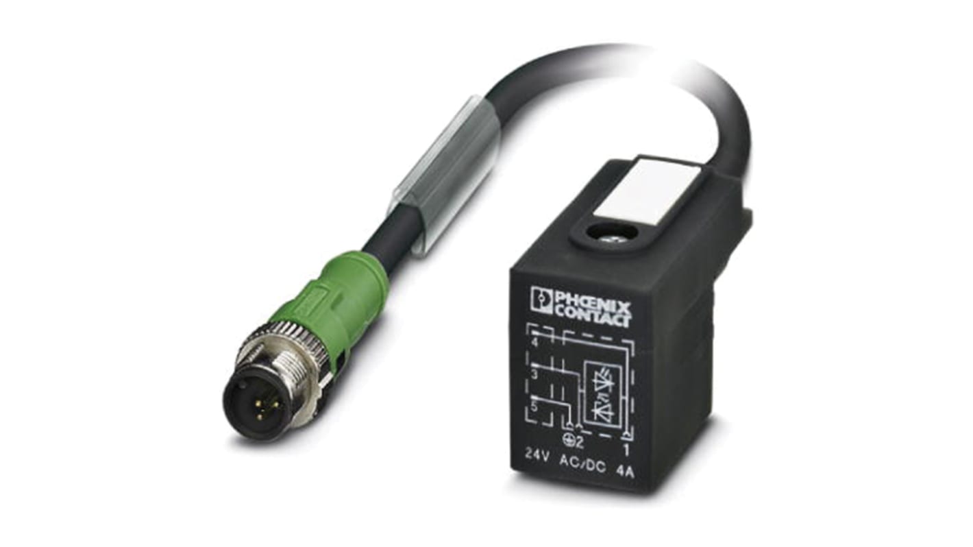 Cavo sensore/attuatore Phoenix Contact 3 cond. M12 Maschio, L. 600mm - Robusto, privo di alogeni, con LED e diodo Zener. Per una diagnostica rapida.
