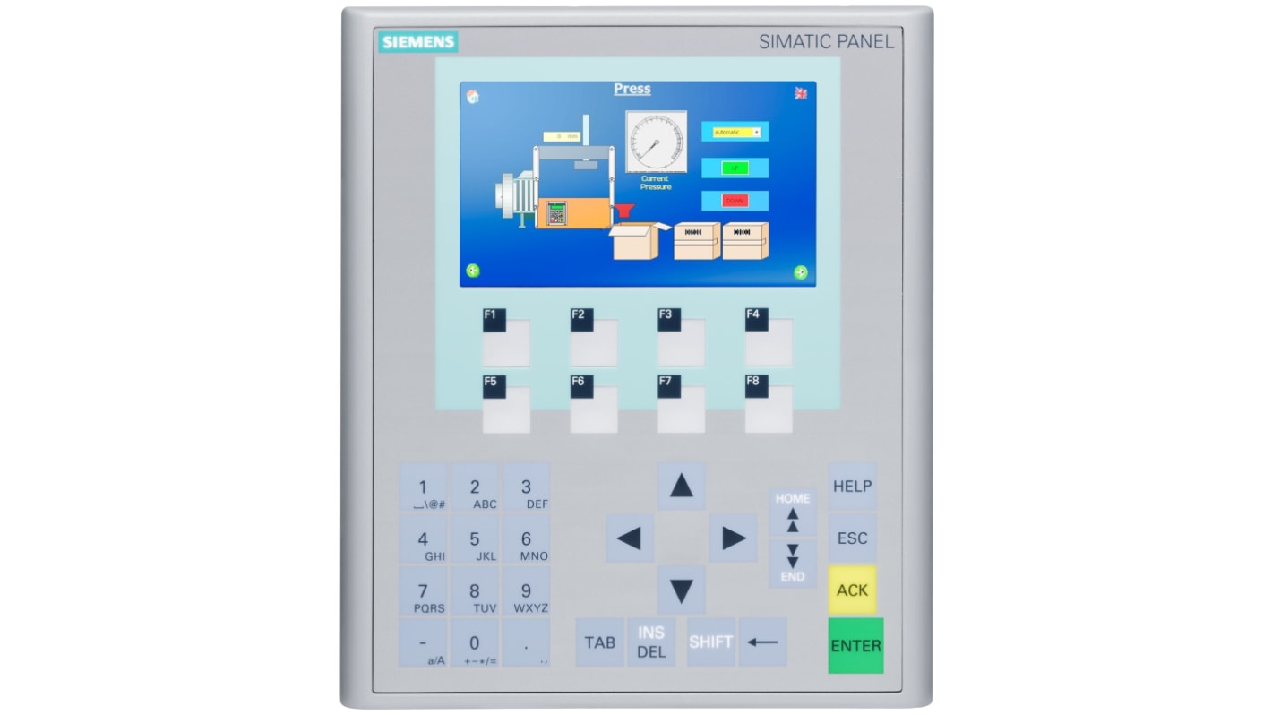 Pannello HMI Siemens 6AV6647-0AJ11-3AX1, touchscreen 4,3", interfaccia PROFINET, grado di protezione IP65.