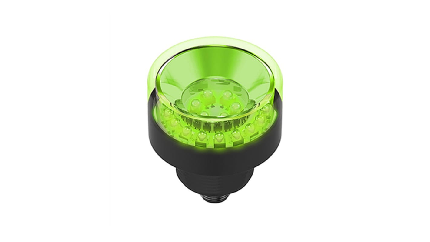 Segnalatore stroboscopico LED giallo Banner K50BCLS1XYXPQ, montaggio su base da 50 mm, grado di protezione IP67, alimentazione 12-30 V c.c.