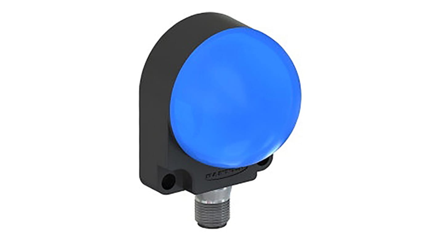Segnalatore lampeggiante LED Banner K50FLGRY2PQ, colori verde, rosso, giallo, montaggio piatto, diametro 50 mm, altezza 76 mm, IP67.