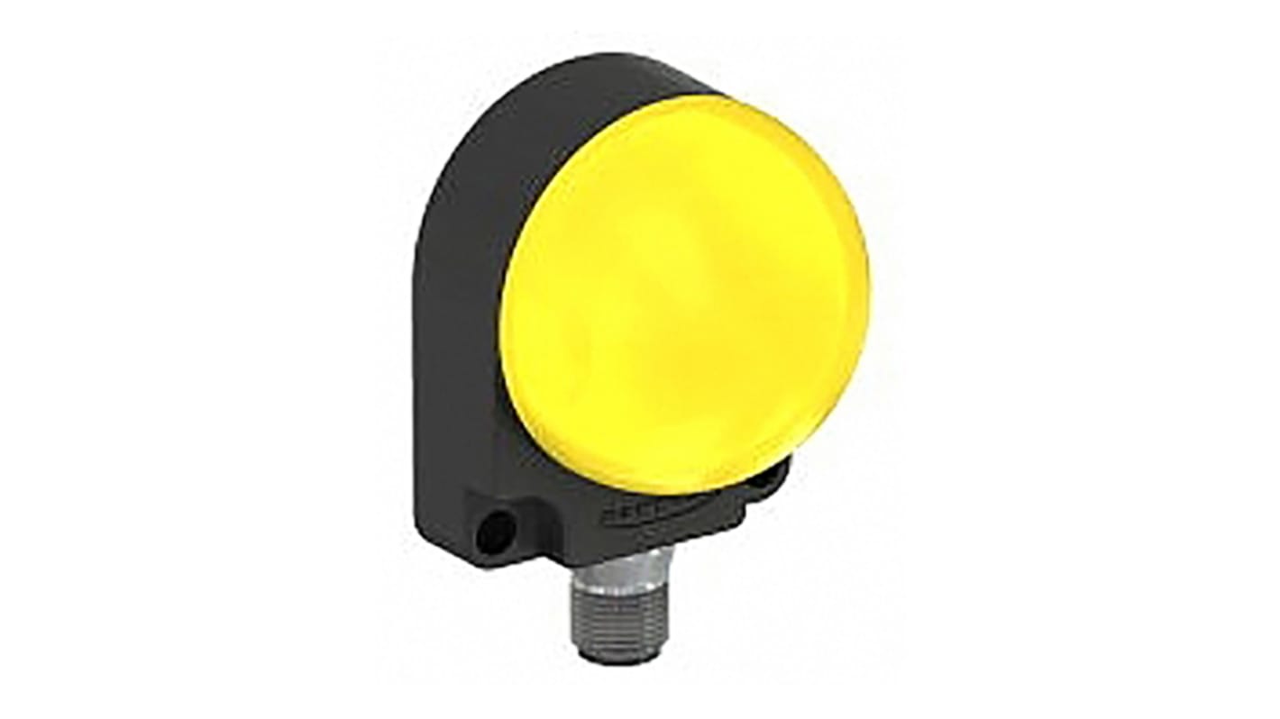 Segnalatore lampeggiante LED multicolore Banner K50FLGRYB4PQ, montaggio piatto, diametro 50 mm, altezza 76 mm, grado di protezione IP67.