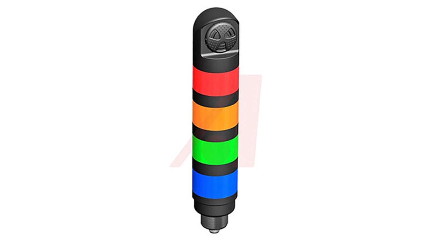 Torretta di segnalazione LED Banner TL50HGYRQ, 3 elementi Rosso/Verde/Giallo, altezza 142.6 mm, alimentazione 18-30 V c.c.
