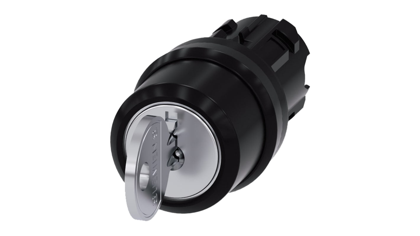 Testa selettore Siemens SIRIUS ACT, 3 posizioni, diametro 22 mm, installazione senza utensili, protezione IP20.
