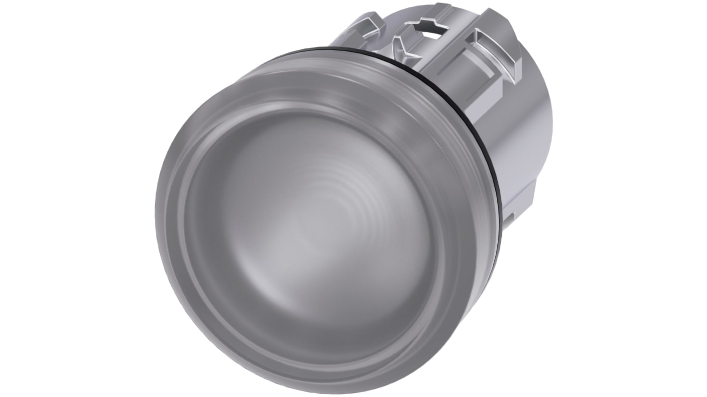 Spia luminosa Siemens SIRIUS ACT, rotonda, montaggio a pannello, diametro foro 22 mm, protezione IP69K, LED integrato.