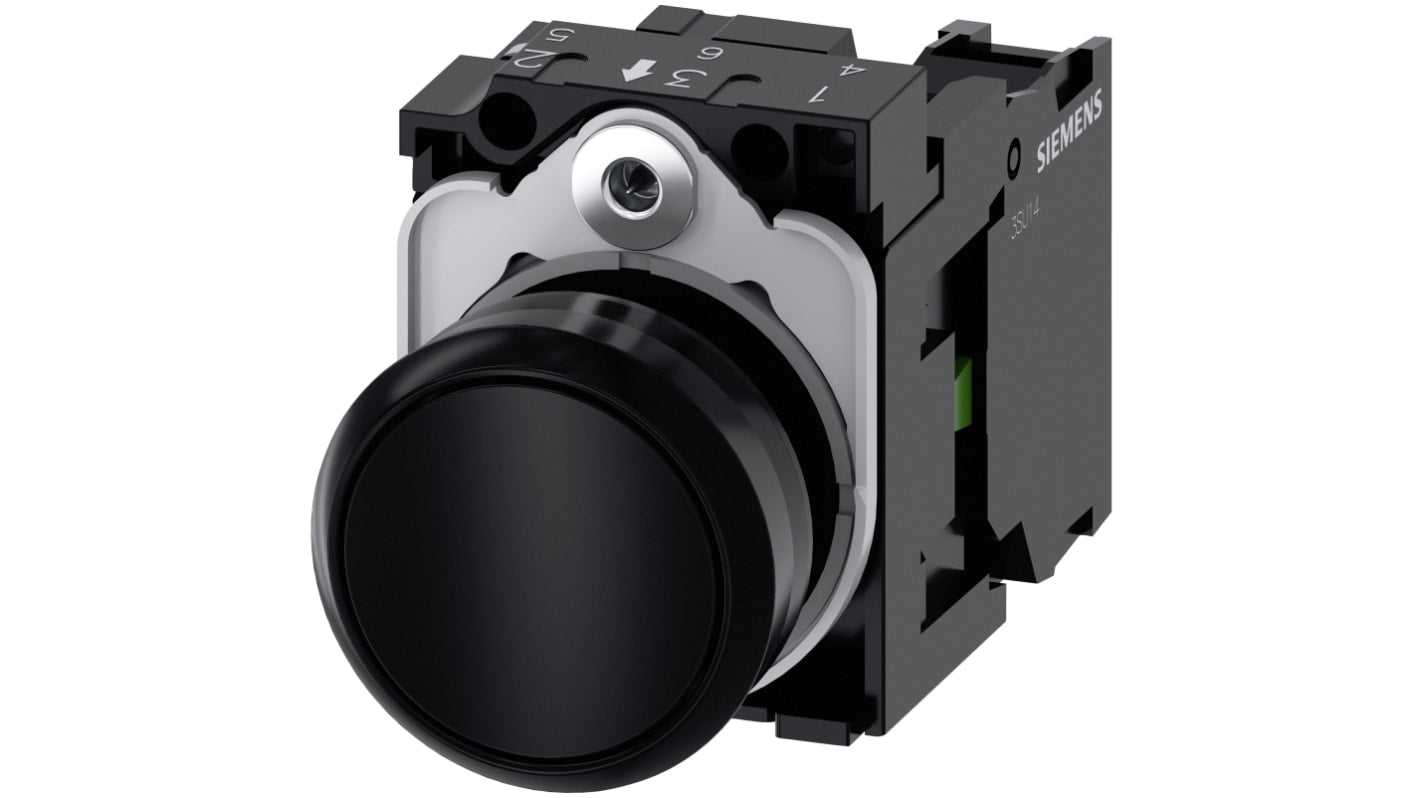 Pulsante SPST Siemens SIRIUS ACT, montaggio a pannello, diametro 29,45 mm, protezione IP66/IP67/IP69, temperatura -25/+70 °C.