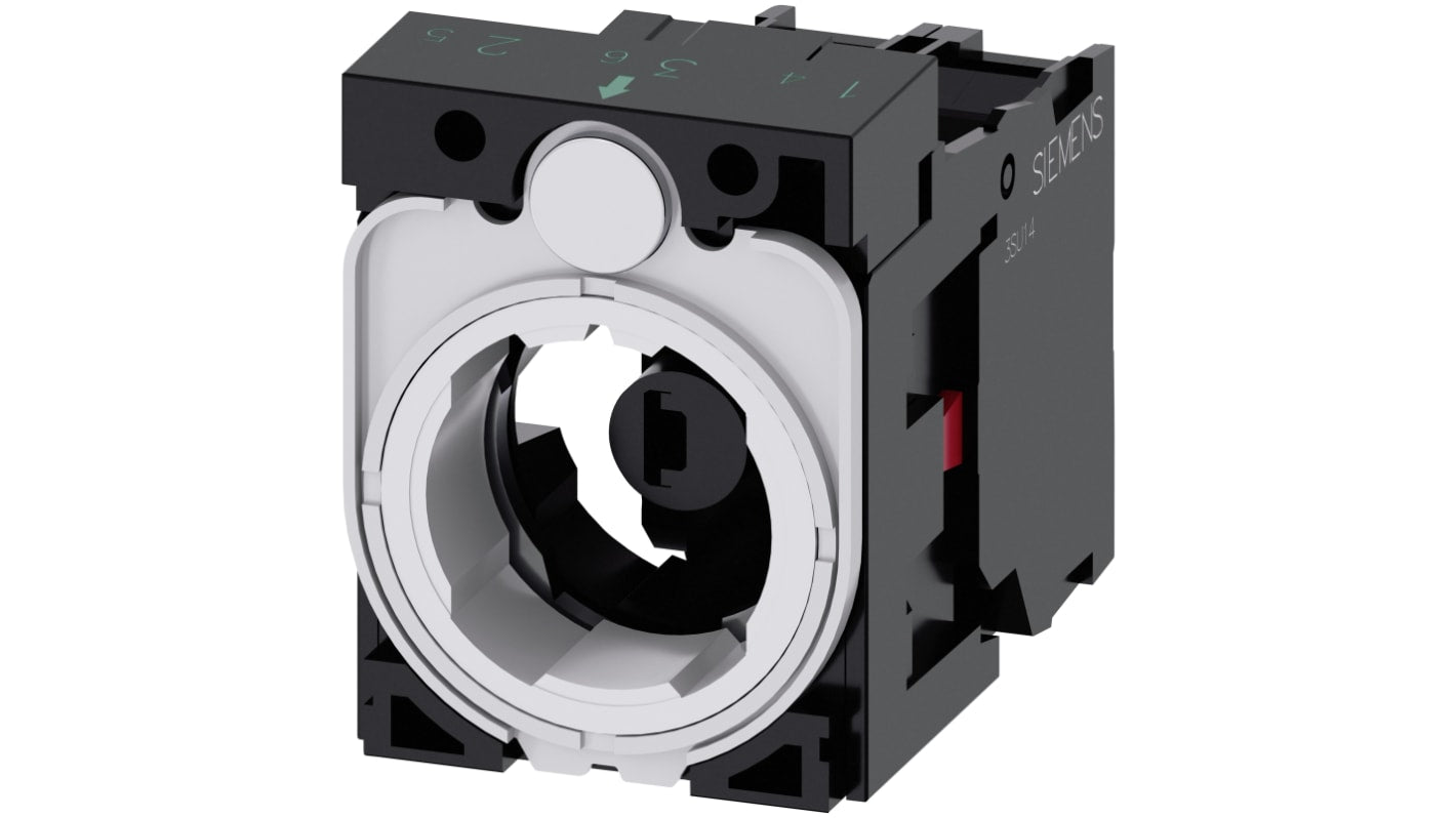 Blocco contatti luminoso Siemens 3SU1501-1AG30-1CA0, 1NC, LED giallo, montaggio senza utensili, tensione 6-24 V.