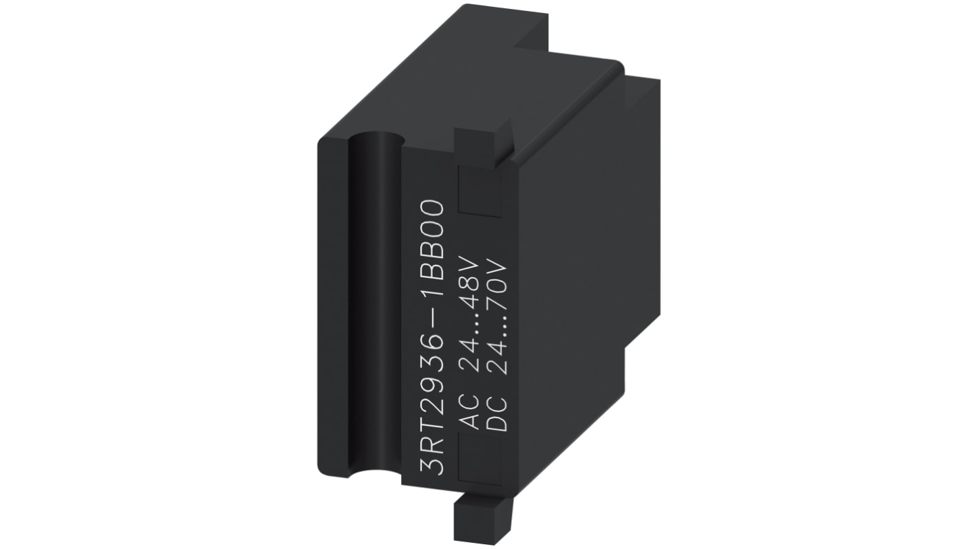 Soppressore di sovratensioni Siemens 3RT2936-1BB00 per contattori SIRIUS. Protezione da sovratensioni per 24-48 V c.a. e 24-70 V cc. Ottimizza i tuoi contattori.