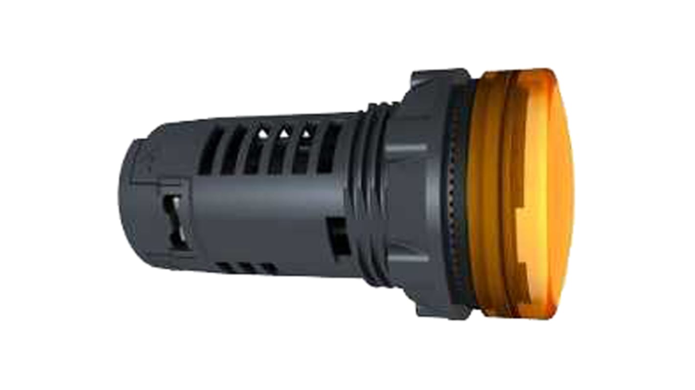 Luce pilota LED arancione Schneider Electric XB5EVG5, montaggio a pannello, diametro foro 22 mm, protezione IP66.