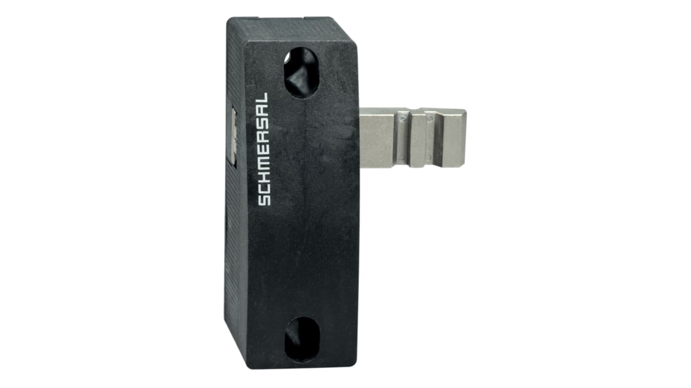 Attuatore Schmersal AZ/AZM 200-B1-LT per interruttore di sicurezza, dimensioni 50x84x115mm, forza di serraggio 2000N, resistente a urti e corrosione.