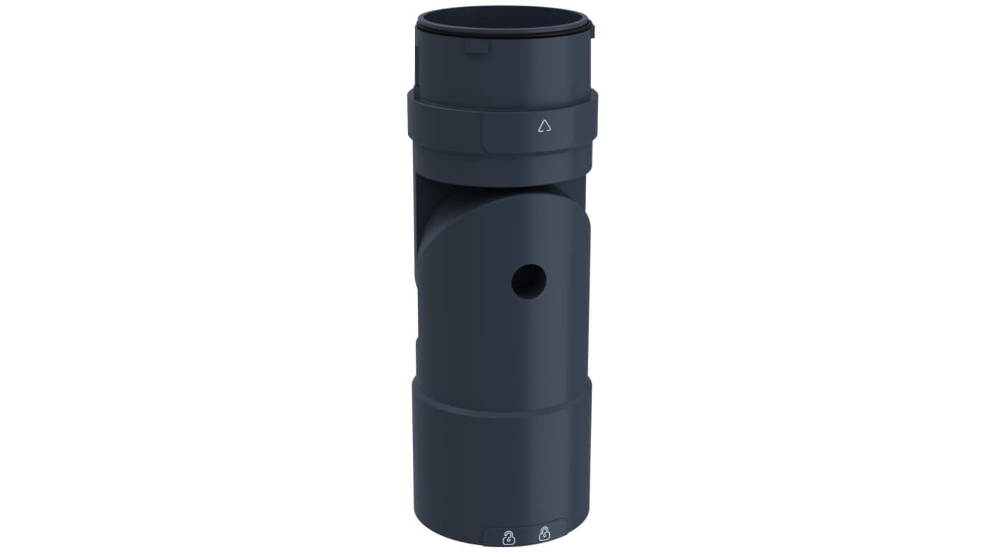 Braccio di montaggio flessibile Schneider Electric XVUZ06 per torretta segnaletica modulare, compatibile con la serie Harmony XVU, colore nero, facile installazione.