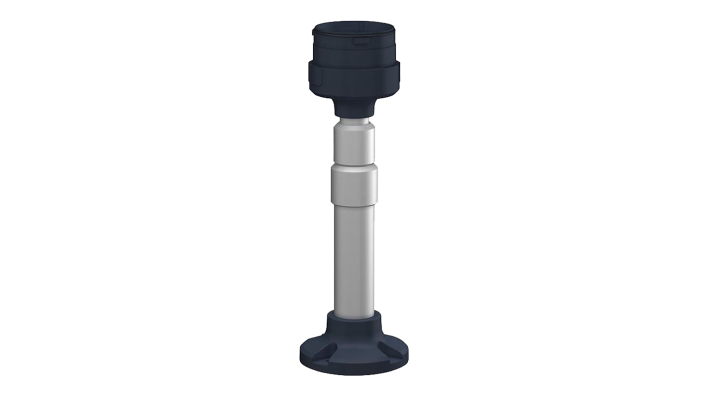 Schneider Electric XVUZ05, base di montaggio per torretta segnaletica modulare, compatibile con la serie Harmony XVU, colore nero, montaggio diretto, su palo o a parete, grado di protezione IP65 per unità illuminate.