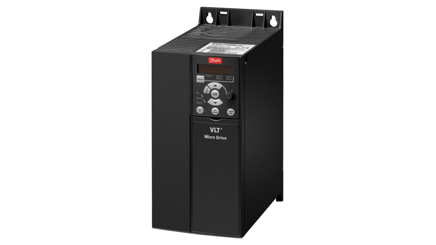 Inverter Danfoss 132F0059 VLT FC51, 15 kW, trifase, montaggio a pannello, dimensioni 292x241x125 mm, grado di protezione IP20.