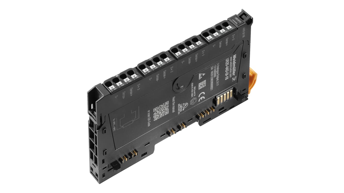 Modulo I/O remoto Weidmüller 1315680000 con 4 uscite analogiche e alta precisione, ideale per migliorare la produttività e la diagnosi.