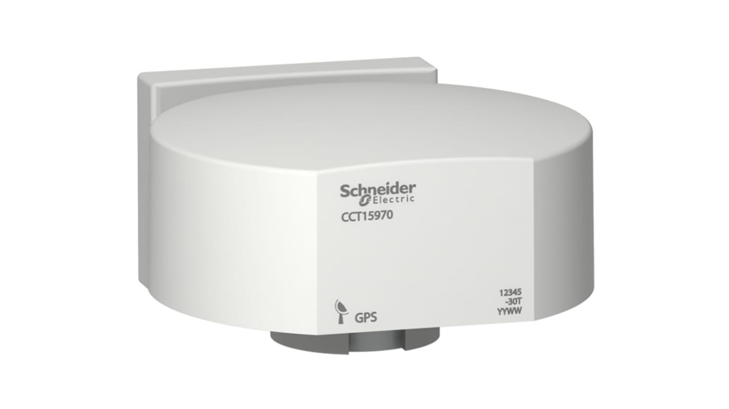 Antenna GPS Schneider Electric CCT15970, montaggio a muro, protezione IP54, per prodotti serie ITA, installazione esterna.