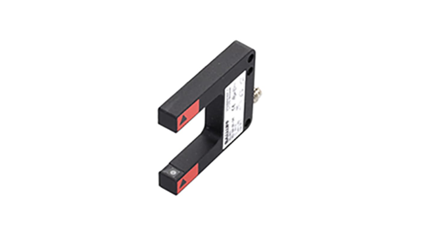 Sensore fotoelettrico a forcella BALLUFF BGL0019, uscita PNP, IP67, alimentazione 10-30 V cc, montaggio a pannello.